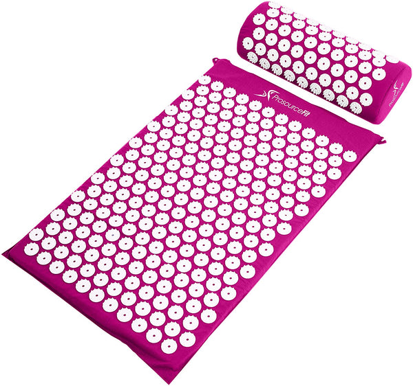 ProsourceFit Acupressure Mat and Pillow Set for Back/Neck Pain Relief and Muscle Relaxation